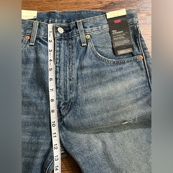 Levi’s Premium 50s Distressed Selvedge Straight Jeans ‘Blue’ (size mens W32xL30) - Picture 5 of 14